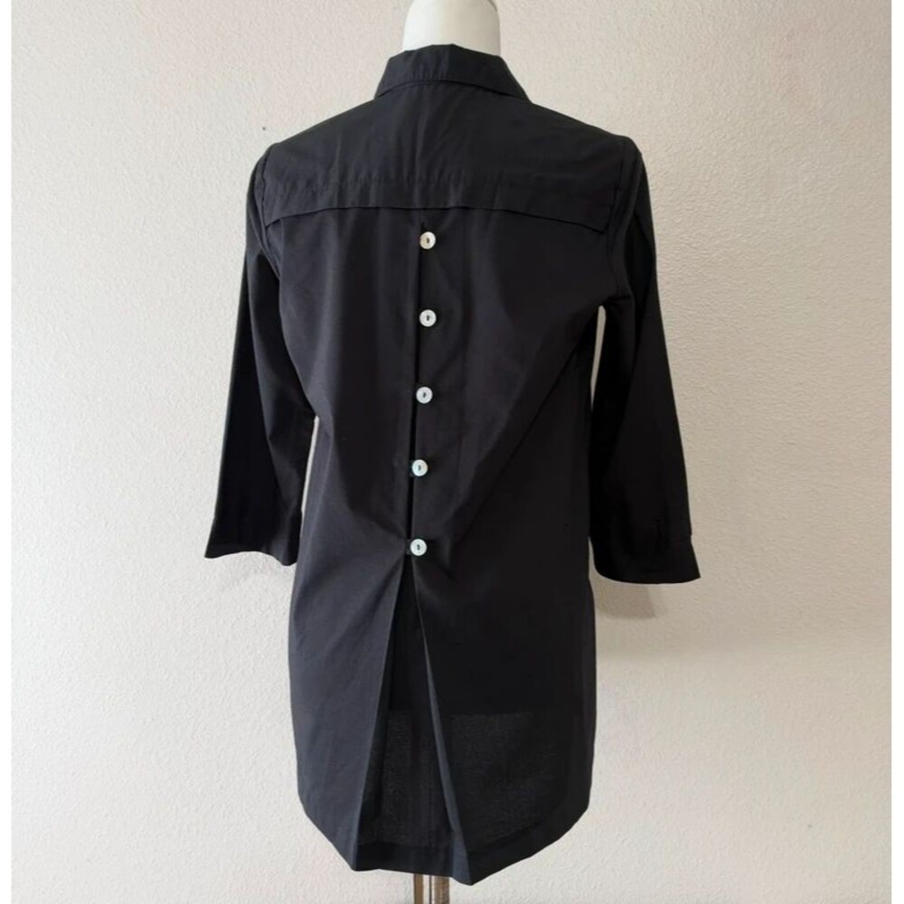 Zac & Rachel Black Button down Tunic size Small